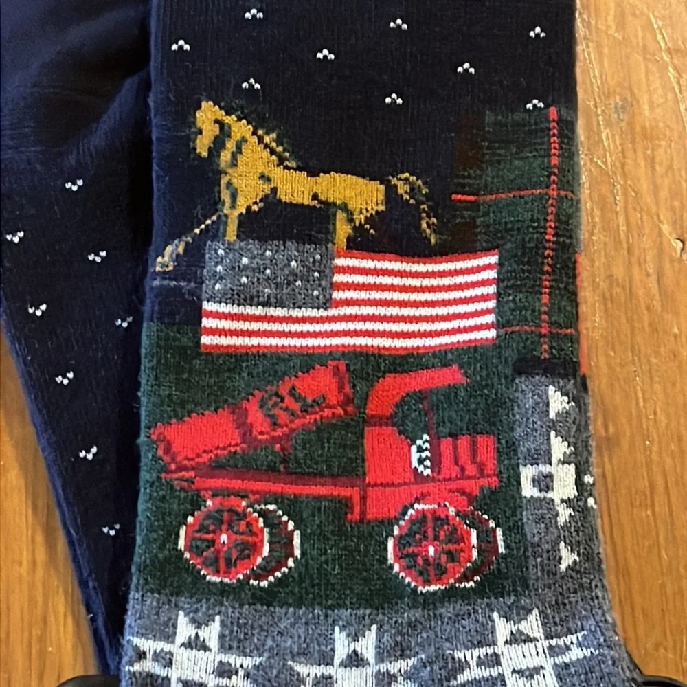 Polo Country Ralph Lauren USA Flag Equestrian Truck Duck Socks Mens shoe 6-12.5